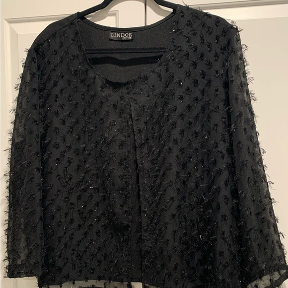 Lindor blouse, petite, black, eyelash - Picture 3 of 11